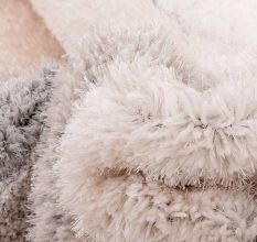 Modern Beige Geometric Bedroom Rug